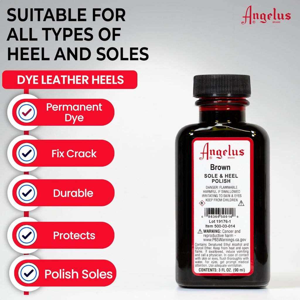 Angelus Sole & Heel Polish Black 3oz ANGELUS ANGELUS - originalfook singapore