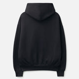 Black Fear of God Essentials NBA hoodie, casual apparel with NBA logo, featuring a comfortable fit and classic design.