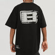 Black Boneless Logo Print Tee shirt from BONELESS with a minimalist logo design on the front.