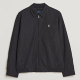 Black Polo Ralph Lauren Bi-Swing Harrington Jacket, men's casual outerwear with classic style and front pockets.