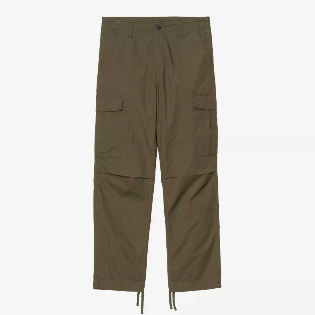 Carhartt WIP Regular Cargo Pants in Cypress green, featuring a straight-leg fit and utility pockets