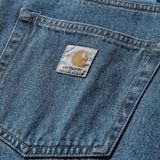 Carhartt WIP Landon jeans in blue heavy stone wash, front view