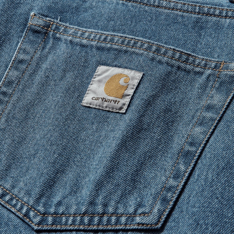 Carhartt WIP Landon jeans in blue heavy stone wash, front view