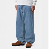Carhartt WIP Landon Jeans in blue heavy stone wash denim, front view