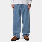 Carhartt WIP Landon jeans in blue heavy stone wash, showing classic straight-leg denim styling