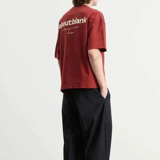 About:Blank Box Logo Tee Wine - ORIGINALFOOK