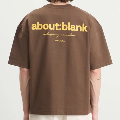 About:Blank Box Logo Tee Brown - ORIGINALFOOK