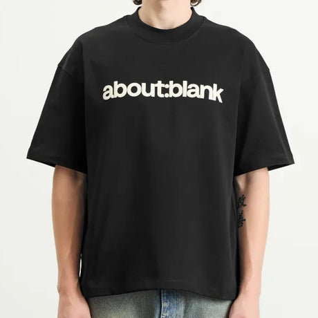 About:Blank Block Logo Tee Black - ORIGINALFOOK