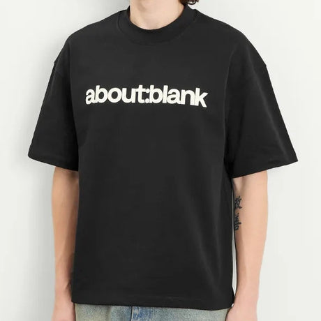 About:Blank Block Logo Tee Black - ORIGINALFOOK