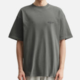 Represent Owners Club Logo Tee in Ultimate Grey, featuring the brand's logo on a casual grey t-shirt.
