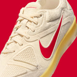 Nike PEACEMINUSONE x Cryoshot CTR360 Maestri II shoes in natural university red with white accents, athletic sneakers for sports and casual wear.