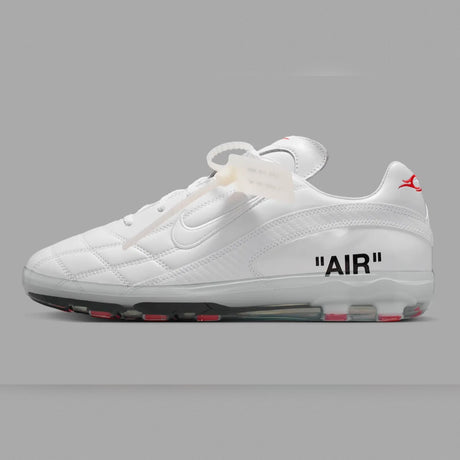 White Nike Cryoshot Zoom M9 shoes from the Virgil Abloh Archive x Nike collection, featuring sleek design and modern sneaker details.