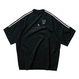 Black MasonPrince Millennium OV Raglan Tee with contrasting sleeves, casual fit, and branded logo on the front.