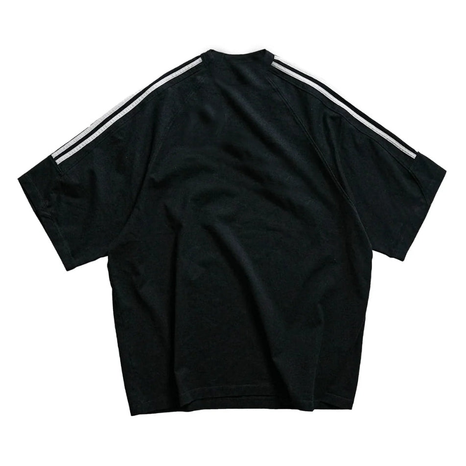Black MasonPrince Millennium OV Raglan Tee, a casual apparel top with contrasting sleeves and comfortable fit.