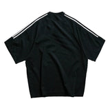 Black MasonPrince Millennium OV Raglan Tee, a casual apparel top with contrasting sleeves and comfortable fit.