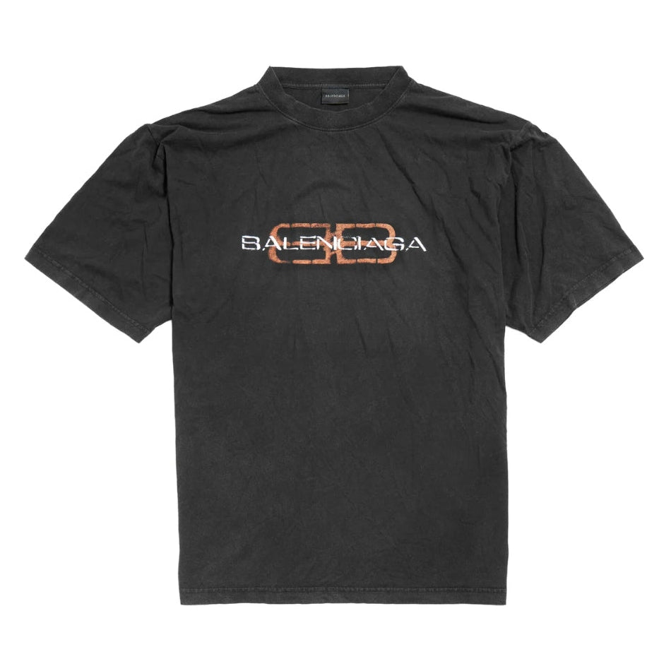 Balenciaga BB Icon Stencil Medium Fit Tee Black