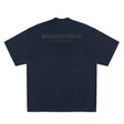 MasonPrince navy oversized mock neck tee with reflective details, displayed on a white background.