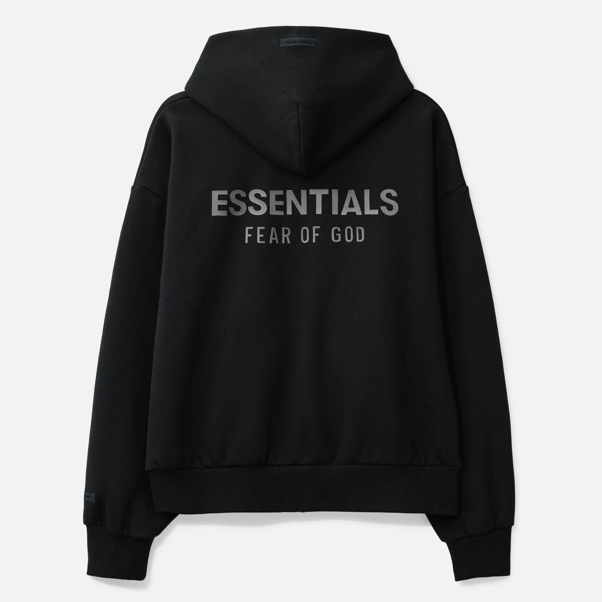 Fear Of God Essentials Metallica Logo Classic Zip-up Hoodie Jet Black