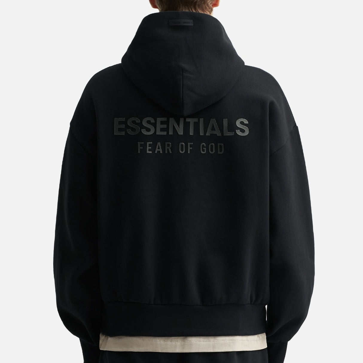 Fear Of God Essentials Metallica Logo Classic Zip-up Hoodie Jet Black
