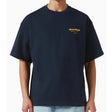 Navy AboutBlank Reverse Blank Tee shirt with minimalist design, casual fit, and soft fabric, ideal for everyday wear.
