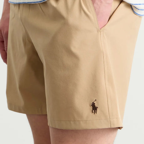 Ralph Lauren Traveler Khaki Swim Shorts for men, casual swimwear with comfortable fit and classic Polo Ralph Lauren style