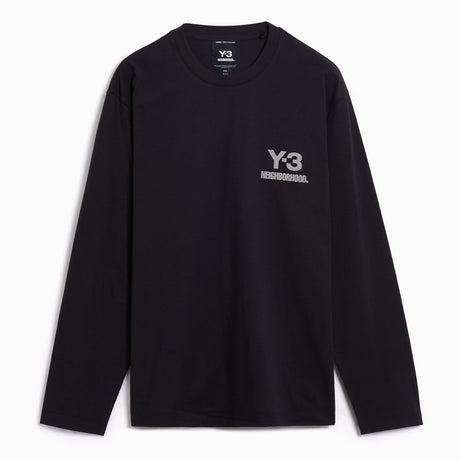 Neighborhood X Y-3 Logo Long Sleeve Tee Black