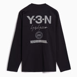 Neighborhood X Y-3 Logo Long Sleeve Tee Black