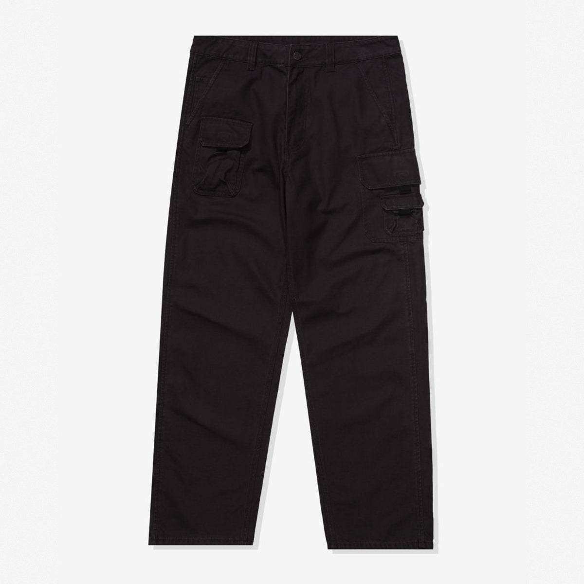 Black Undefeated Utility Pant showing a relaxed fit with multiple utility pockets and a tapered leg design.
