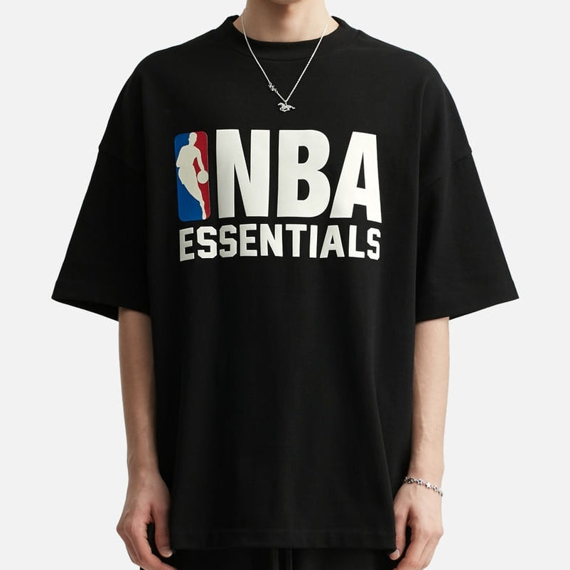 NBA fear of god Essentials TEE Ｍ　黒　半袖 Buy Fear of God Essentials X NBA 90s Tee Black online in Singapore