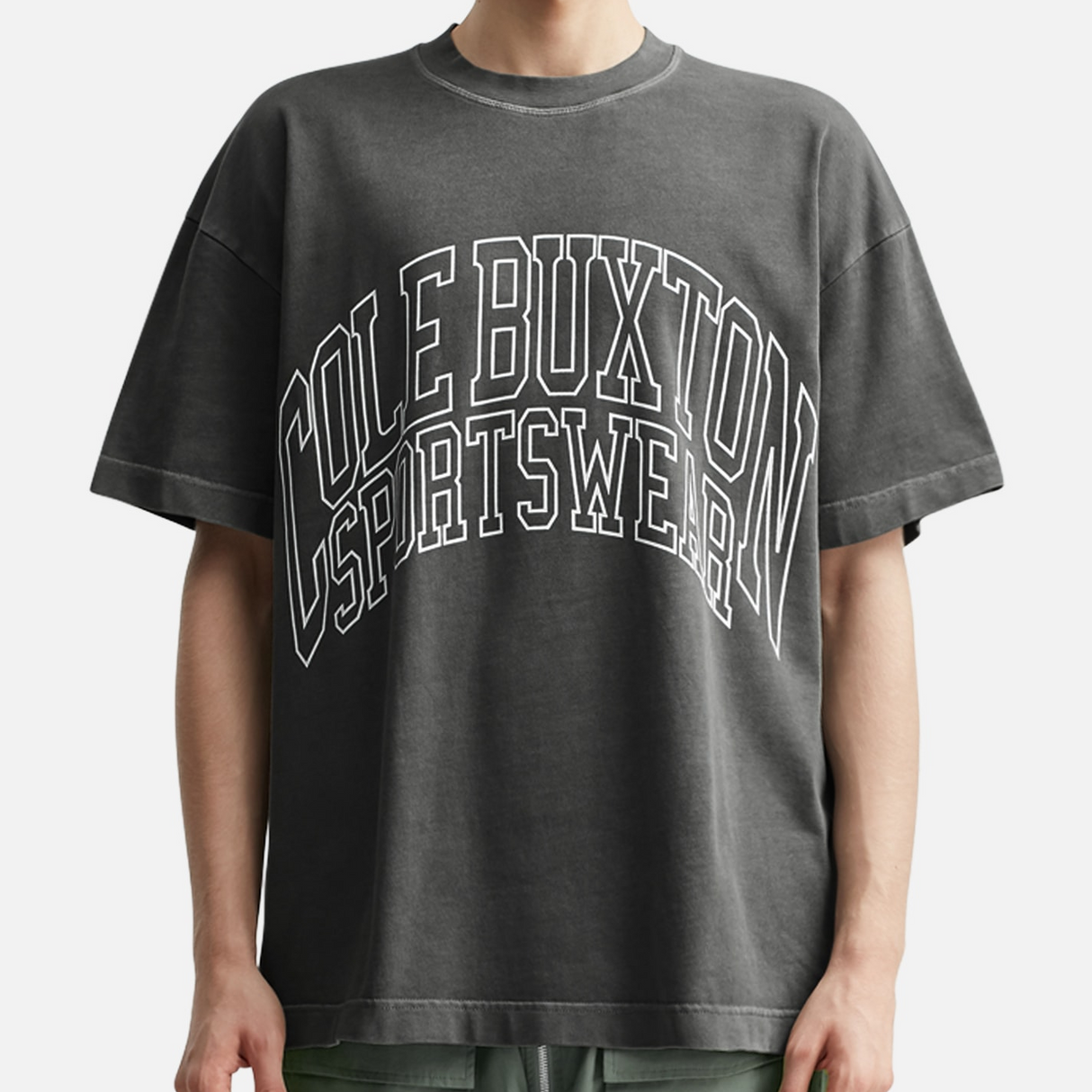 Cole Buxton Arch Logo Tee Washed Black