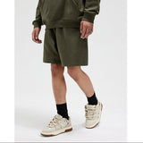 Boneless B Logo Boxy Sweat Shorts Olive - ORIGINALFOOK