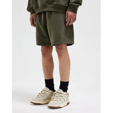 Boneless B Logo Boxy Sweat Shorts Olive - ORIGINALFOOK