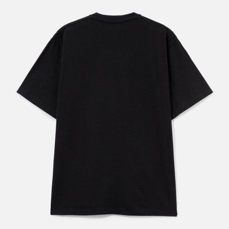 Black NEIGHBORHOOD SS-7 Tee shirt with a simple crew neck and logo design, displayed flat on a white background.