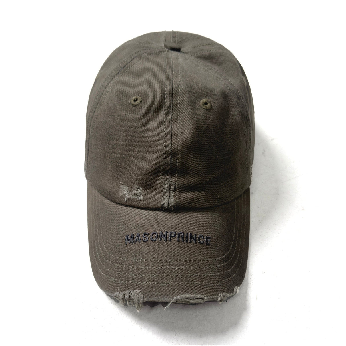 MasonPrince Embroidered Logo Cap Washed Olive