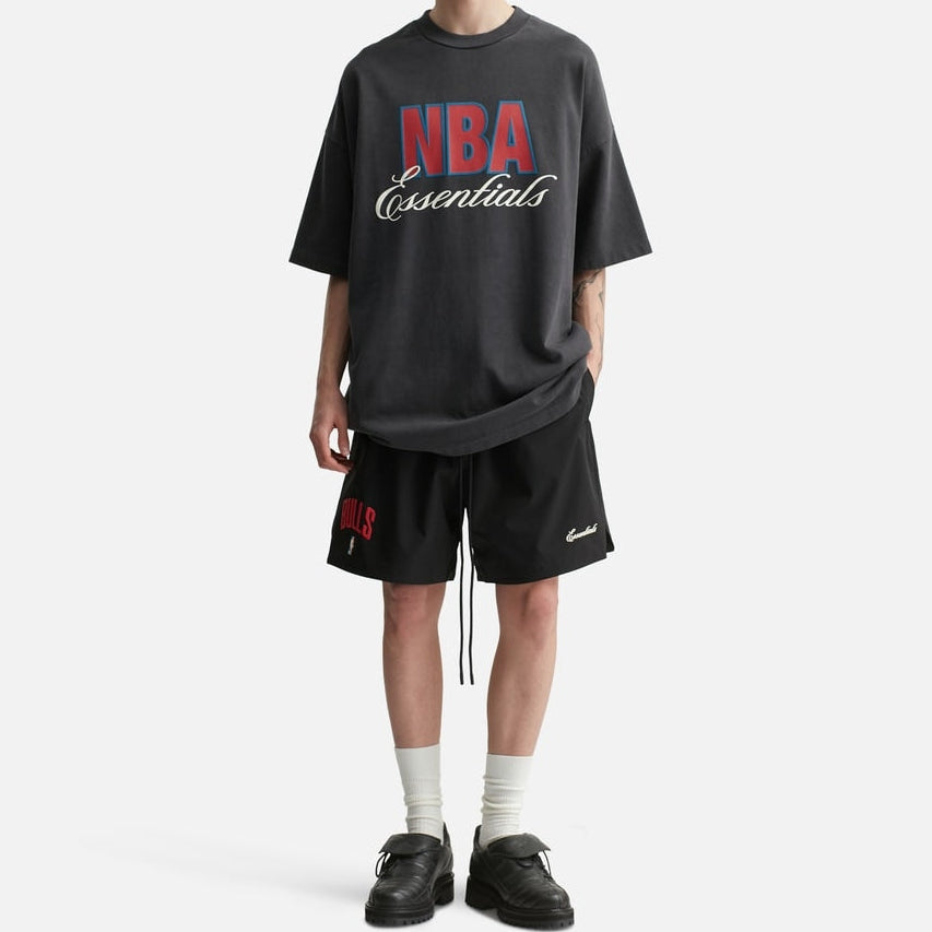 Fear of God Essentials X NBA 90s V2 Heavyweight Tee Vintage Black - ORIGINALFOOK