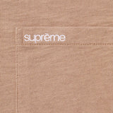 Supreme Embroidery Logo Pocket Tee Taupe supreme supreme - originalfook singapore