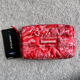 Supreme Puffer Pouch Red Paisley supreme supreme - originalfook singapore