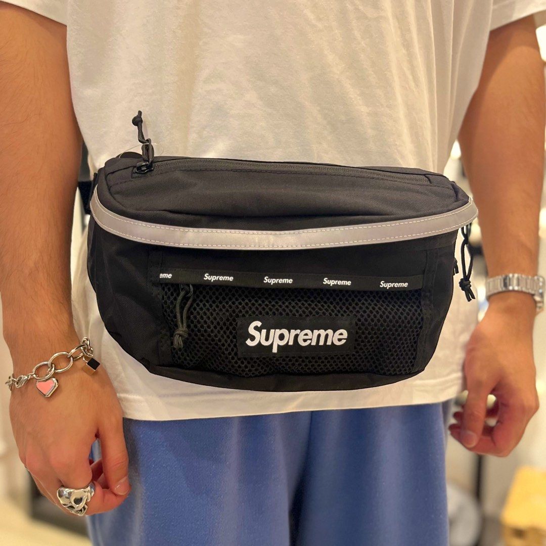 Supreme Reflective Waist Bag Black SUPREME SUPREME - originalfook singapore