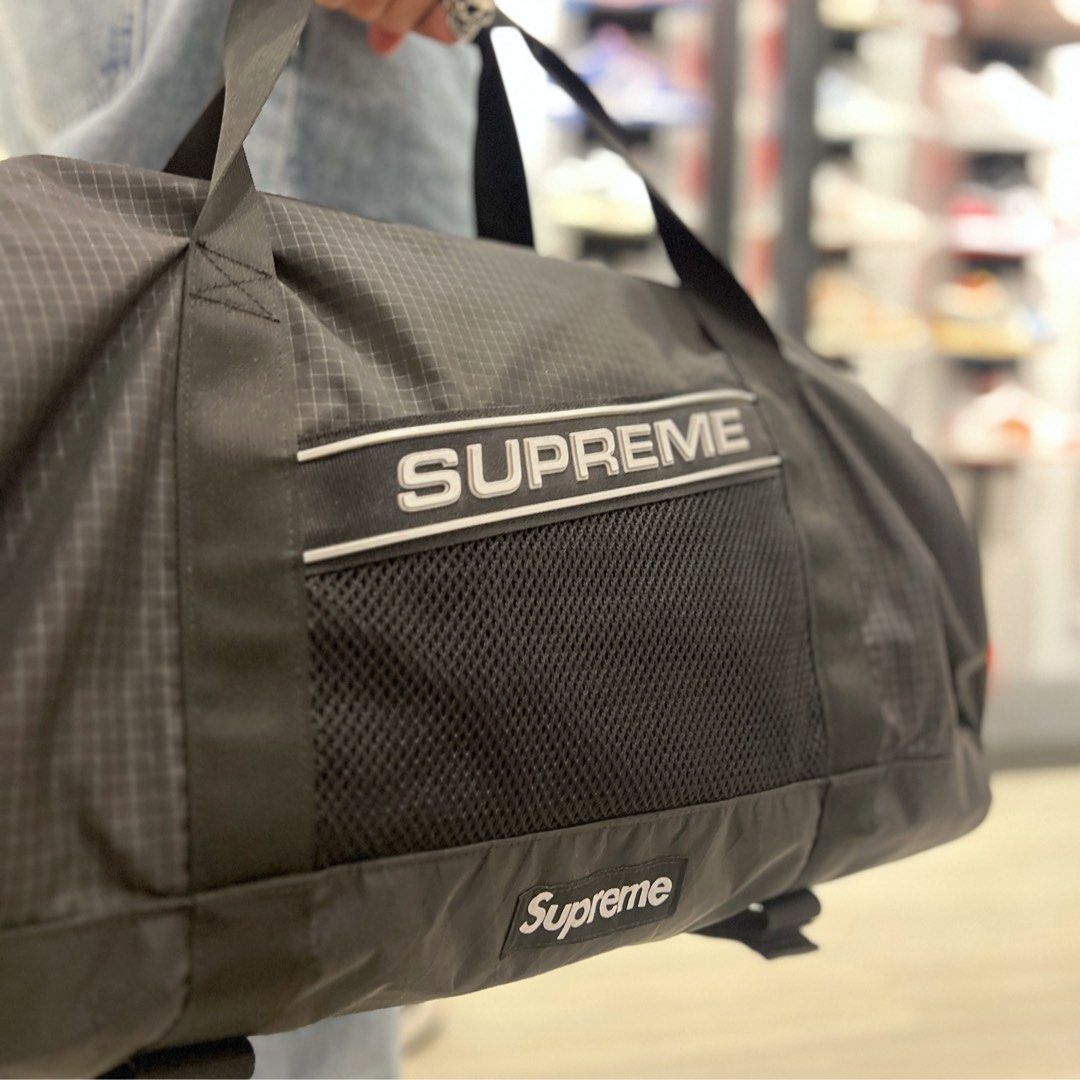 Supreme Reflective Logo Duffle Bag Black supreme supreme - originalfook singapore