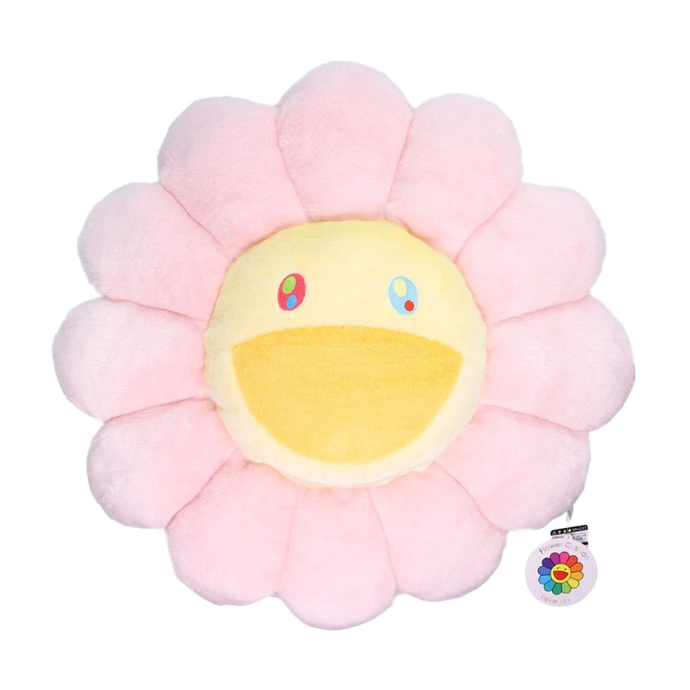 Takashi Murakami Kaikai Kiki Flower Plush Cushion Light Pink (30cm) TAKASHI MURAKAMI TAKASHI MURAKAMI - originalfook singapore