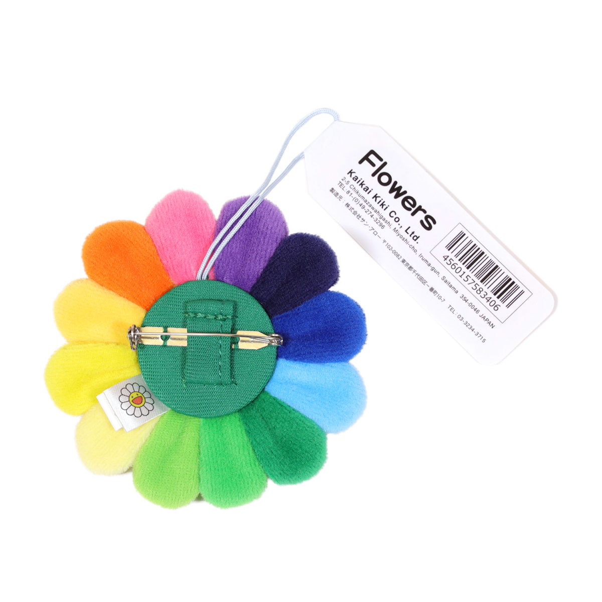 Takashi Murakami Kaikai Kiki Flower Plush Badge Keychain Pin Rainbow Black TAKASHI MURAKAMI TAKASHI MURAKAMI - originalfook singapore
