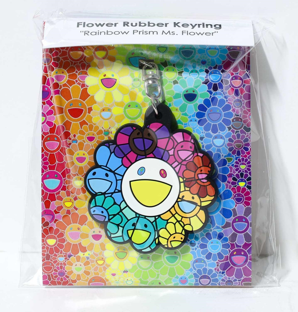 Takashi Murakami Kaikai Kiki Flower Rubber Keyring Rainbow Prism (5.5cm) TAKASHI MURAKAMI TAKASHI MURAKAMI - originalfook singapore