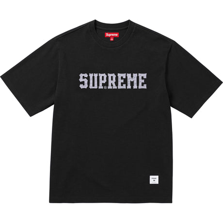 Supreme Twill Applique Patch Tee Black SUPREME SUPREME - originalfook singapore