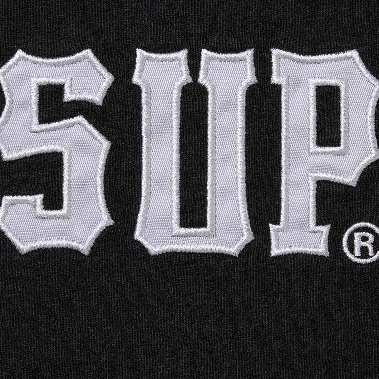 Supreme Twill Applique Patch Tee Black SUPREME SUPREME - originalfook singapore