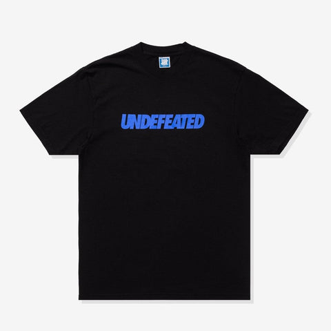 Undefeated Blue Logo Tee Black