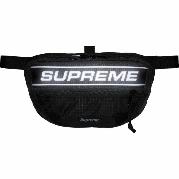 Supreme Reflective Logo Waist Bag Black supreme supreme - originalfook singapore