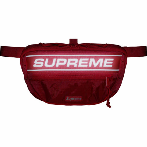 Supreme Reflective Logo Waist Bag Red
