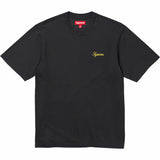 Supreme Washed Script Tee Black supreme supreme - originalfook singapore