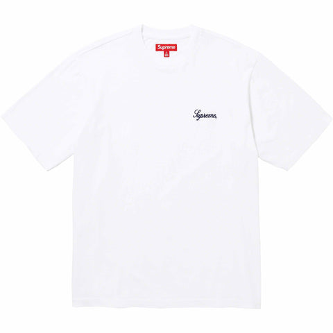 Supreme Embroidered Script Logo Tee White