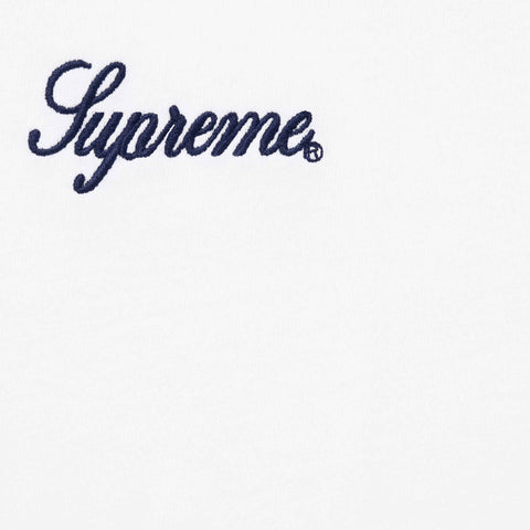 Supreme Embroidered Script Logo Tee White